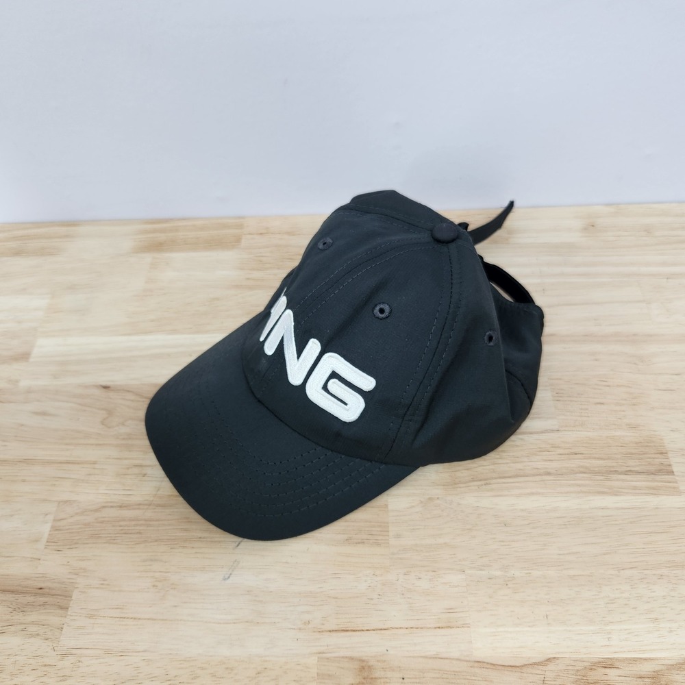 Ping Performance Golf Hat Cap Gray White Strapback Adjustable Lightweight - Picture 10 of 10